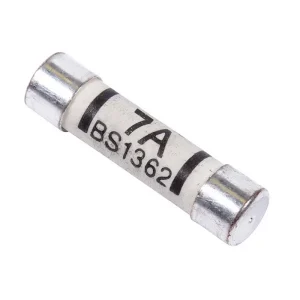 Plug Top Fuse Cylindrical 7A 250V AC 6kA Ceramic